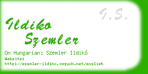 ildiko szemler business card