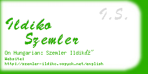 ildiko szemler business card